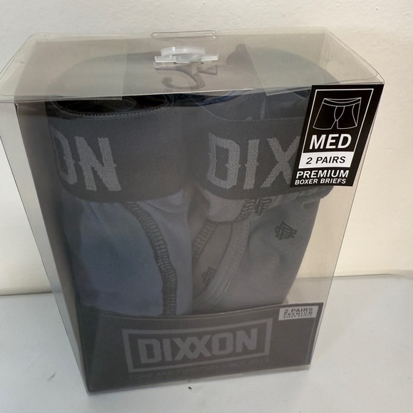 NIB Dixxon Flannel Company Mens Size M Premium Boxer Briefs Logo 2 Pairs - Picture 1 of 2